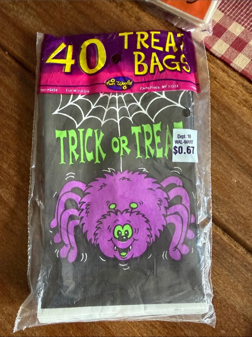 Fun World Halloween Treat Bags - Orange & Black (2 Packs of 40)